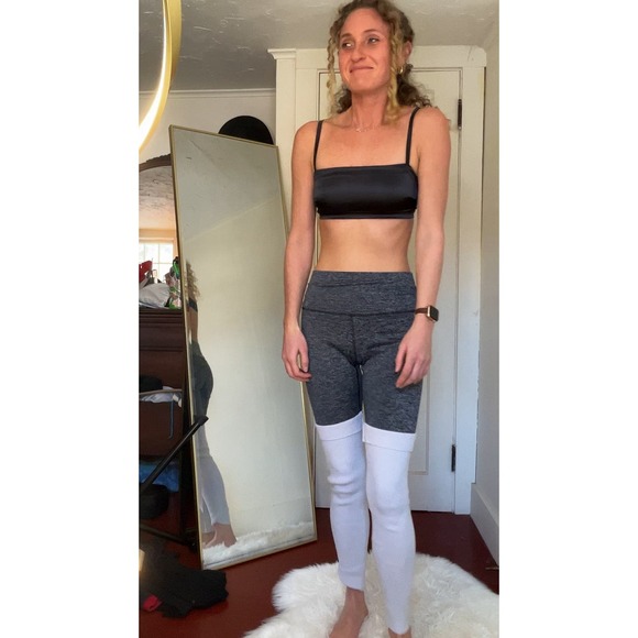 Aerie gray chill play move leg warmer leggings size medium - Picture 9 of 9